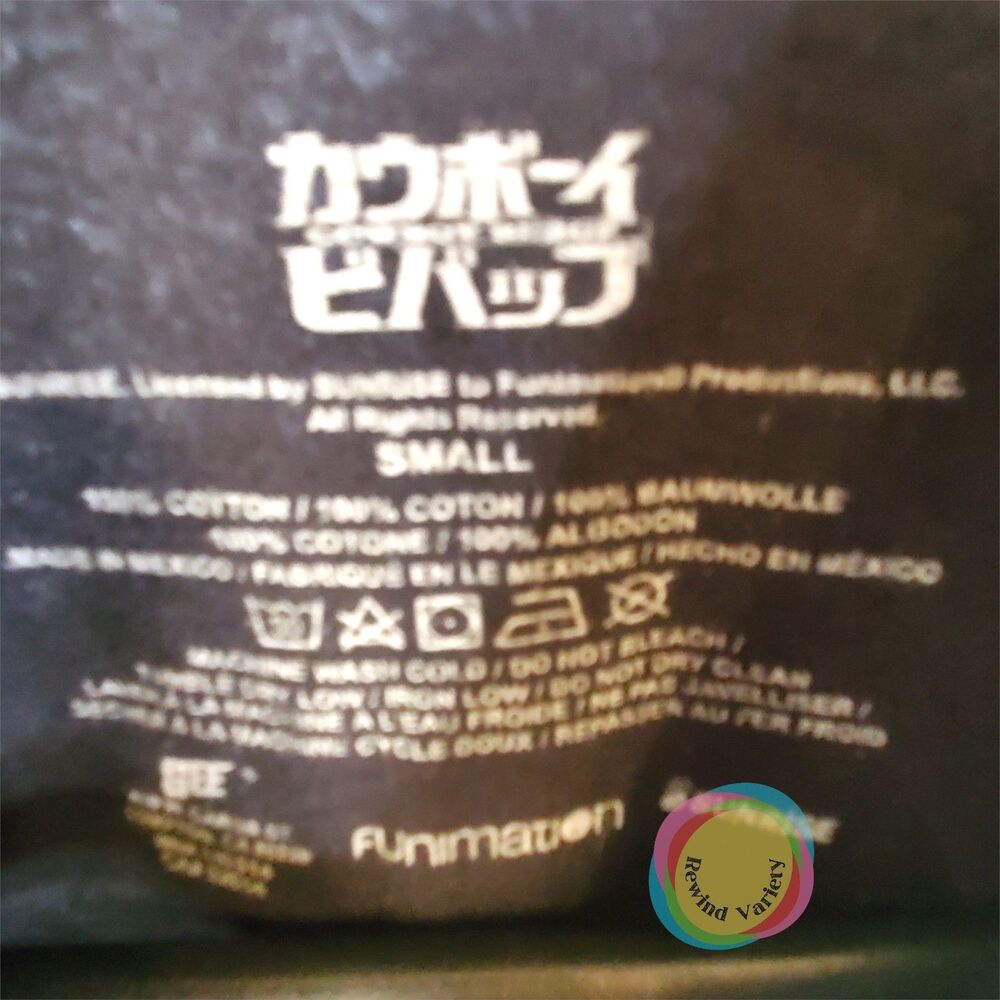 Cowboy Bebop Anime Shirt Mens Small Black Spike Faye Jet - Picture 3 of 10